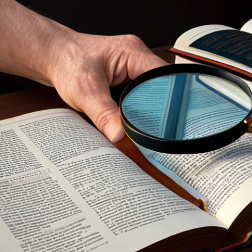 Home 4 **
* **Prompt:** A person carefully evaluating different information sources (books, internet pages), using a magnifying glass. Focus on critical thinking and analysis skills.
**